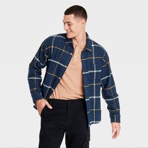 Men's Heavyweight Flannel Long Sleeve Button-Down Shirt